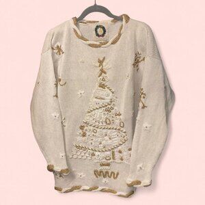 Vintage 1994 Embellished Christmas Sweater – Size 14/16